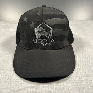 Black Cap with USCCA Logo and Flag Design